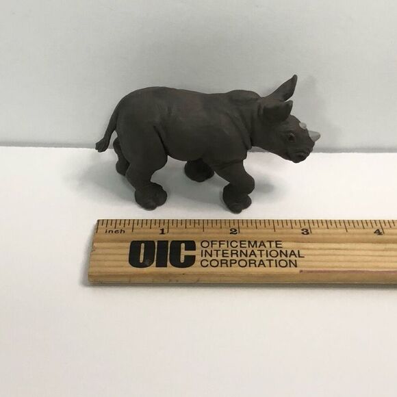 white rhino educational pvc toy safari ltd 1996 cake topper wild life - Picture 6 of 7